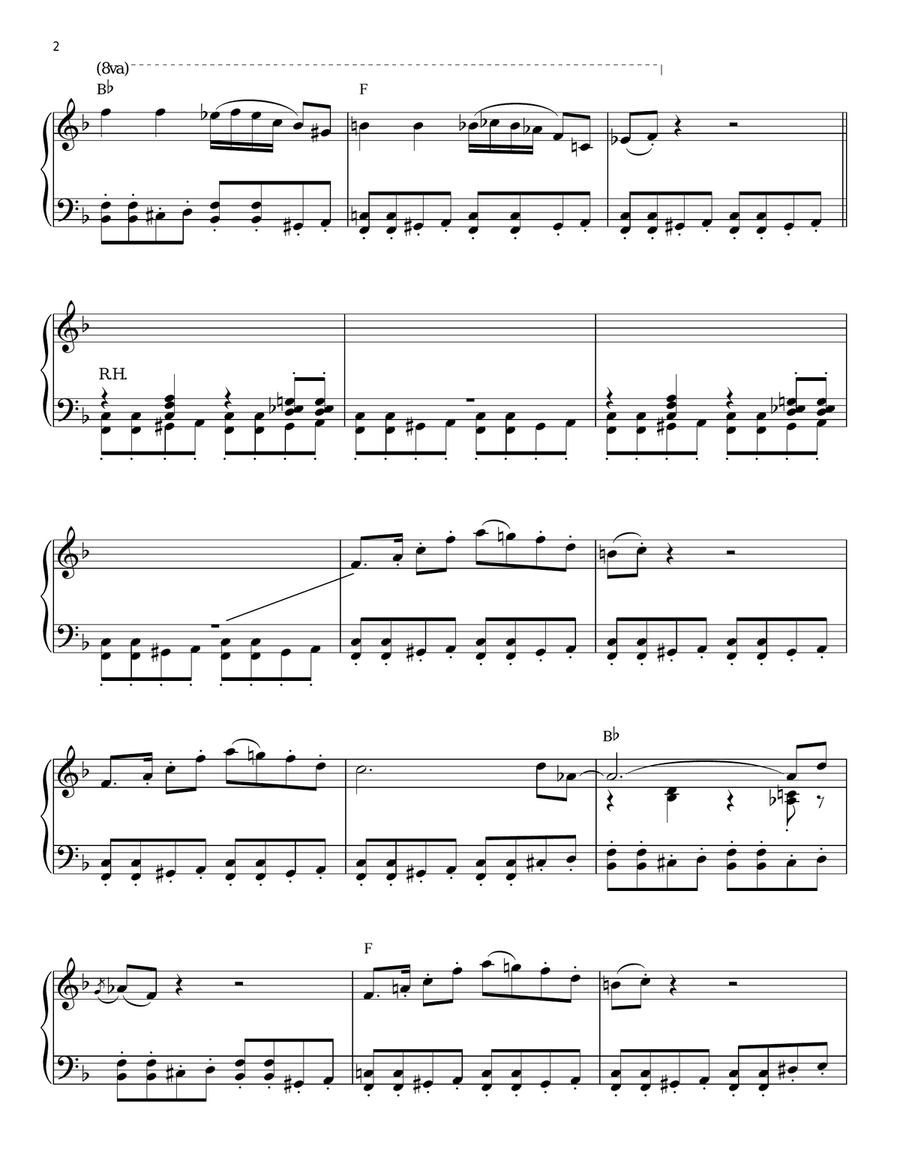 Baby Elephant Walk Piano Solo scores gallery preview page 2