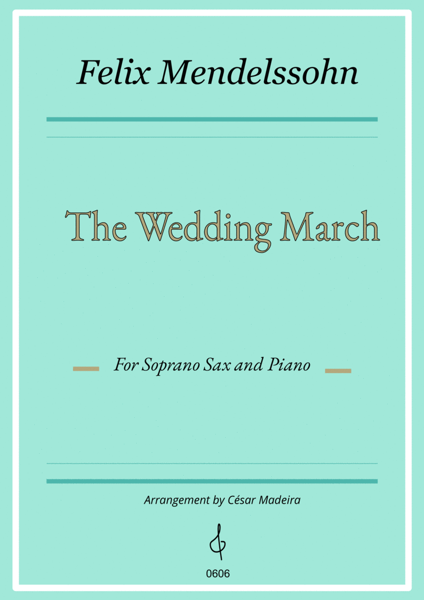 The Wedding March - Soprano Sax and Piano (Full Score) image number null