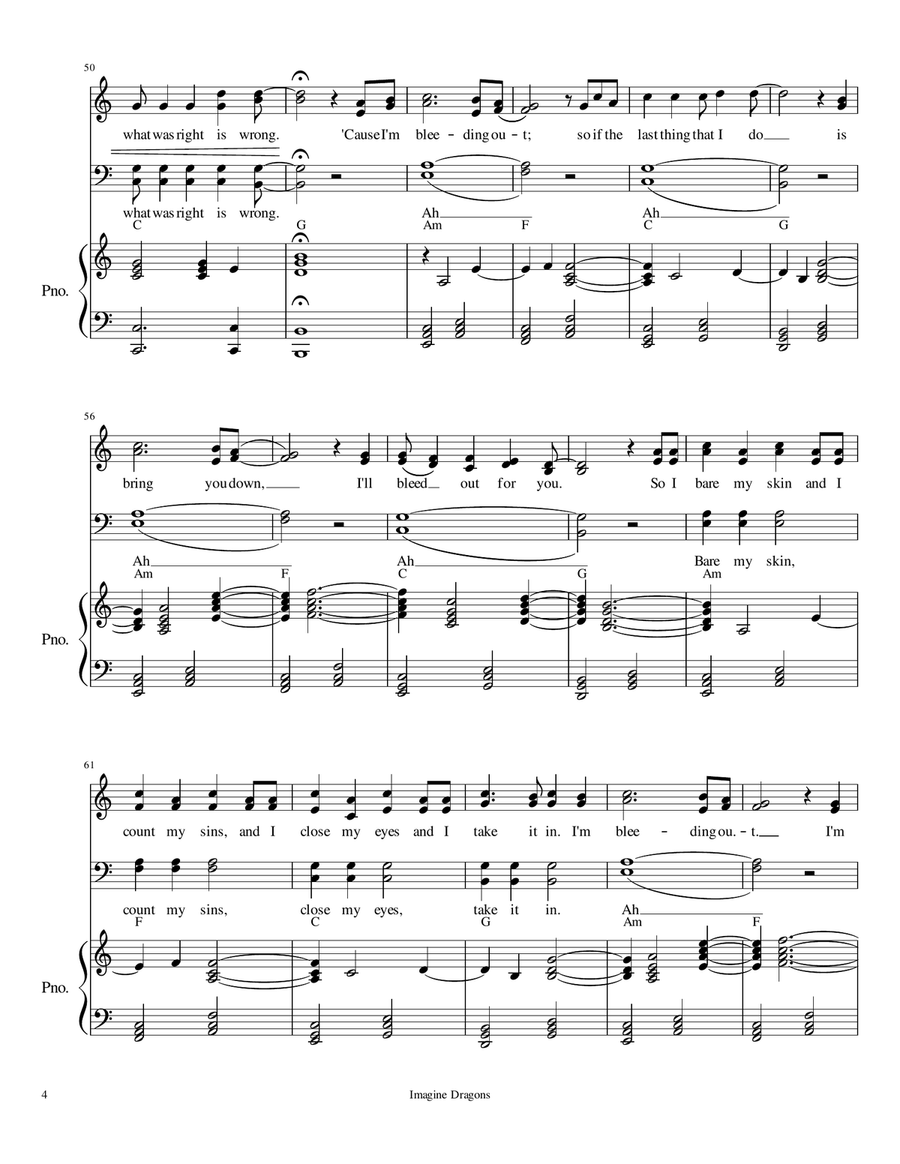 Bleeding Out 4-Part scores gallery preview page 4
