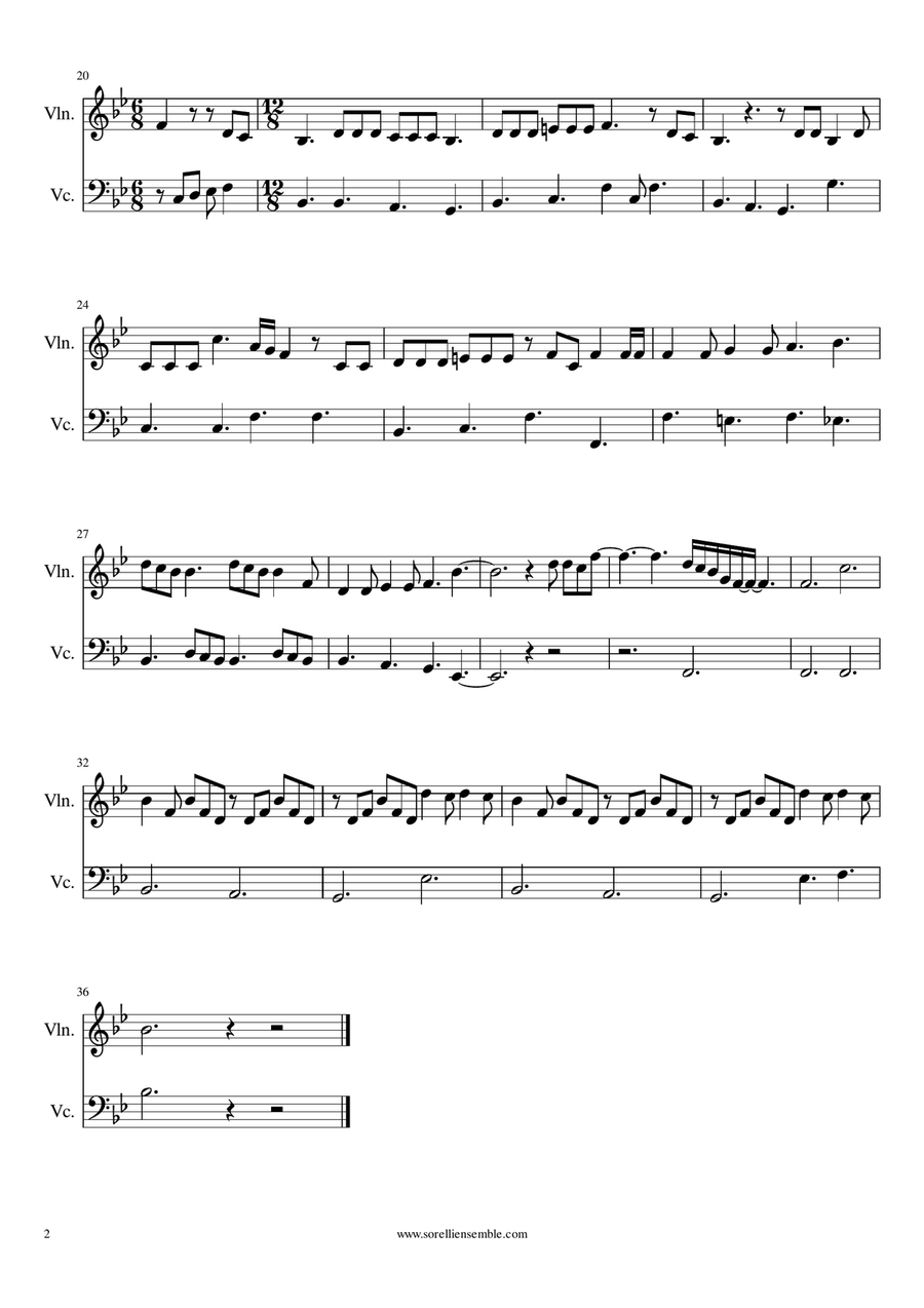 Somebody To Love Somebody To Love String Duet scores gallery preview page 2