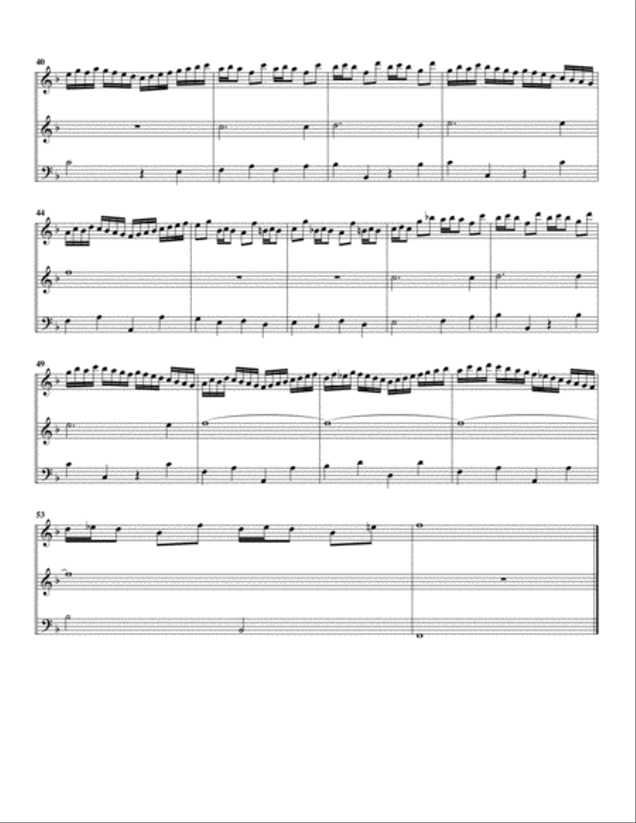 Jesus meine Zuversicht (arrangement for 3 recorders) Recorder scores gallery preview page 3
