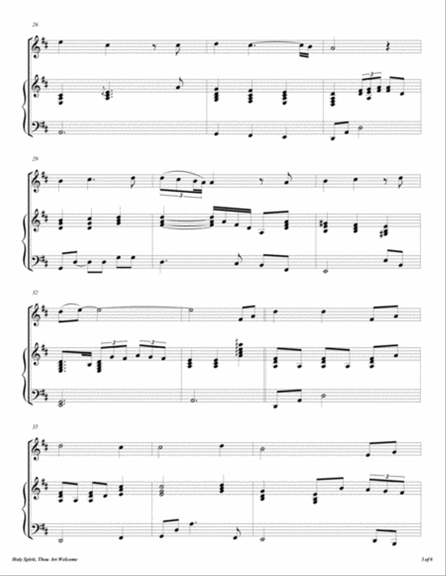 Holy Spirit, Thou Art Welcome Flute Solo scores gallery preview page 4