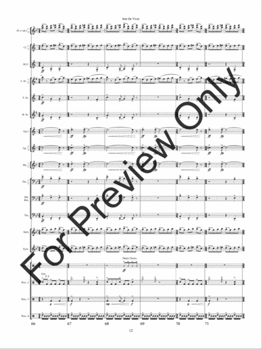 Joie De Vivre Concert Band scores gallery preview page 15