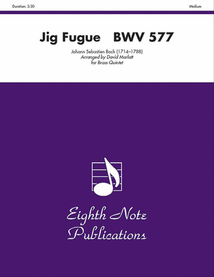 Jig Fugue, BWV 577 Jig Fugue, BWV 577 Brass Quintet scores gallery preview page 1