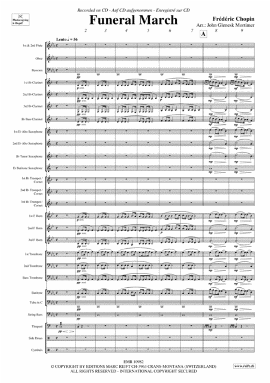Funeral March Concert Band scores gallery preview page 4