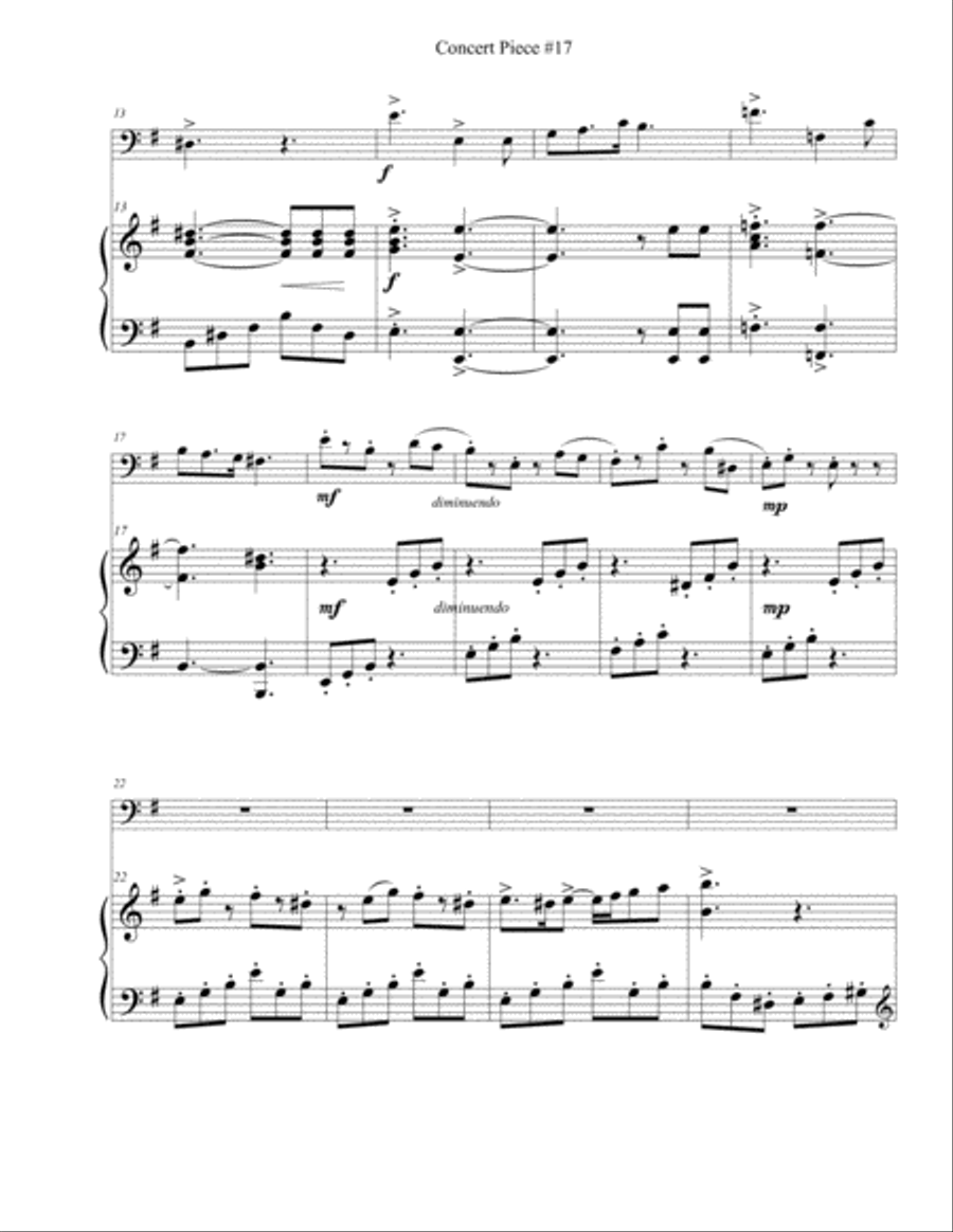 Concert Piece #17 Impetuoso – Serioso Trombone Solo scores gallery preview page 6