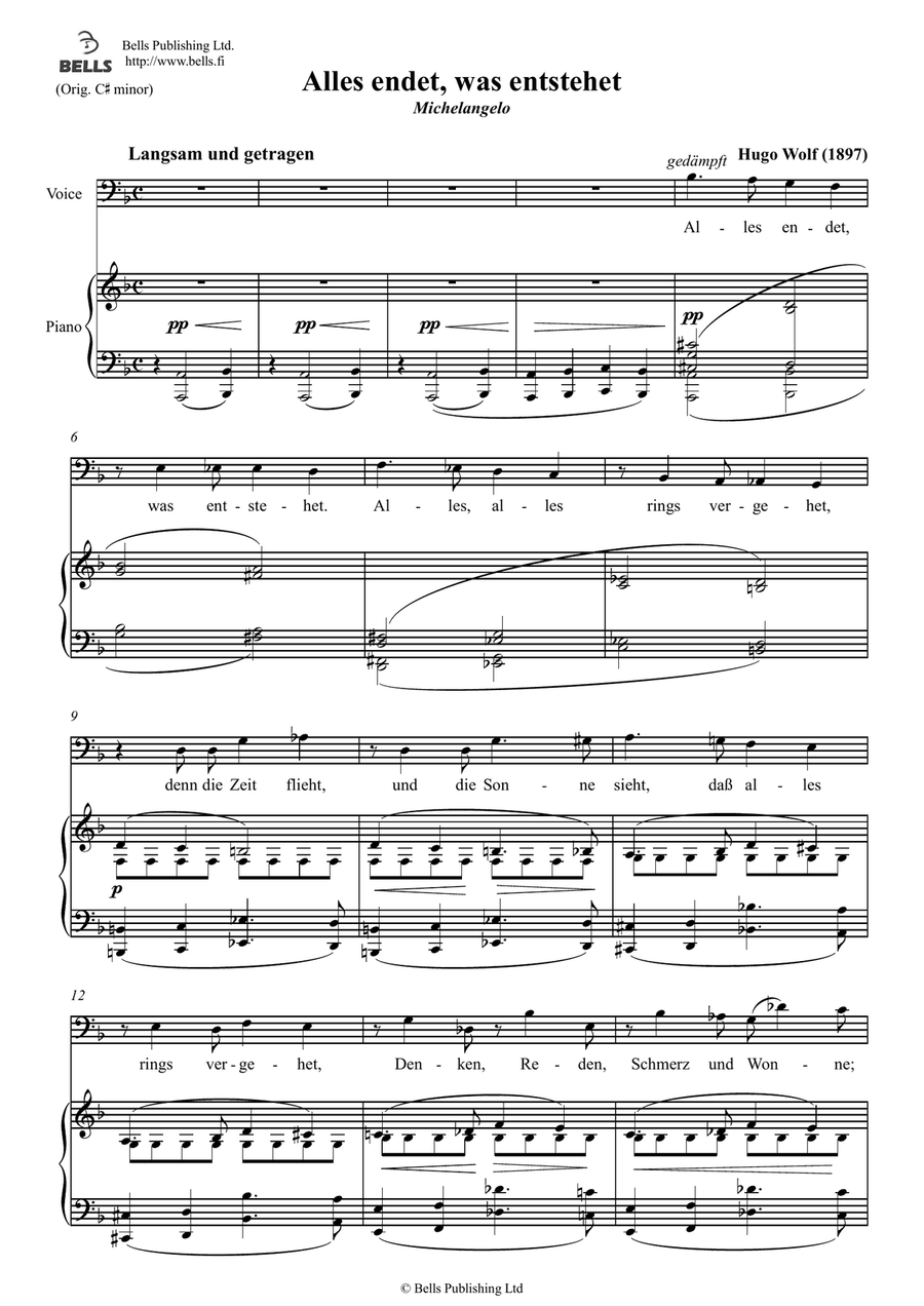 Alles endet, was entstehet (D minor)