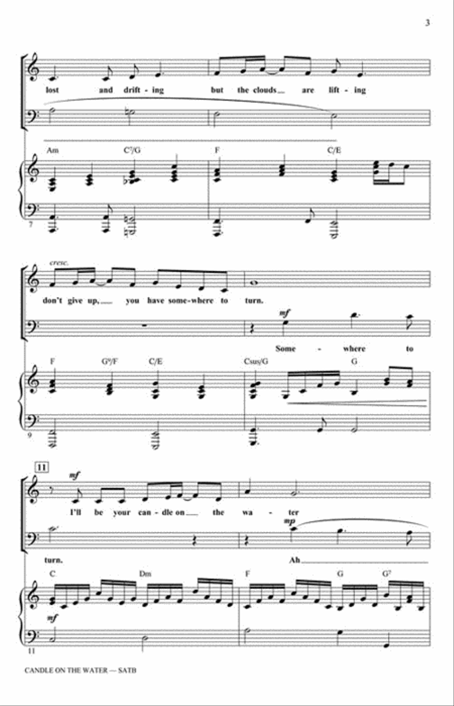 Candle on the Water 4-Part scores gallery preview page 3