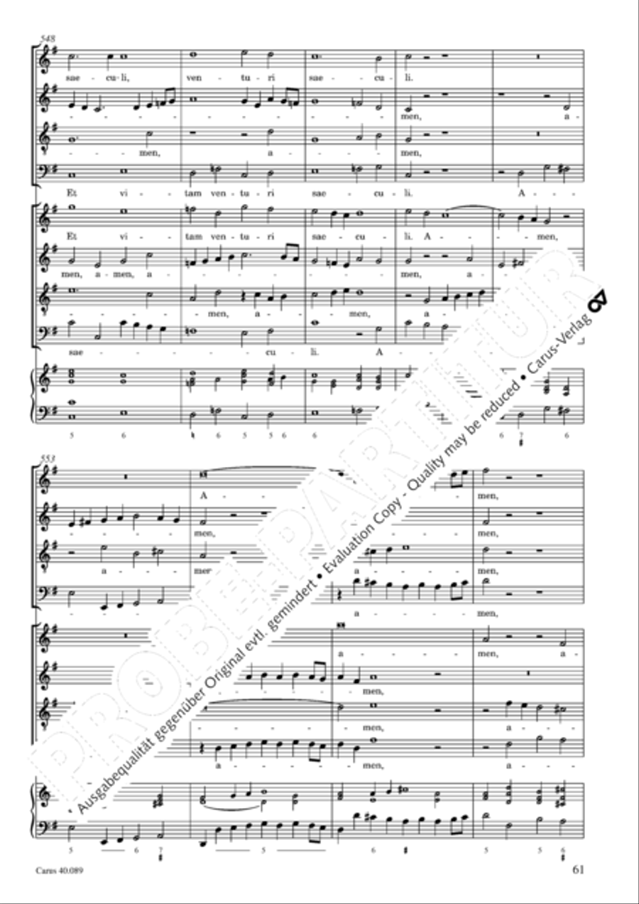 Credo a 8 voci Credo a 8 voci 4-Part scores gallery preview page 62