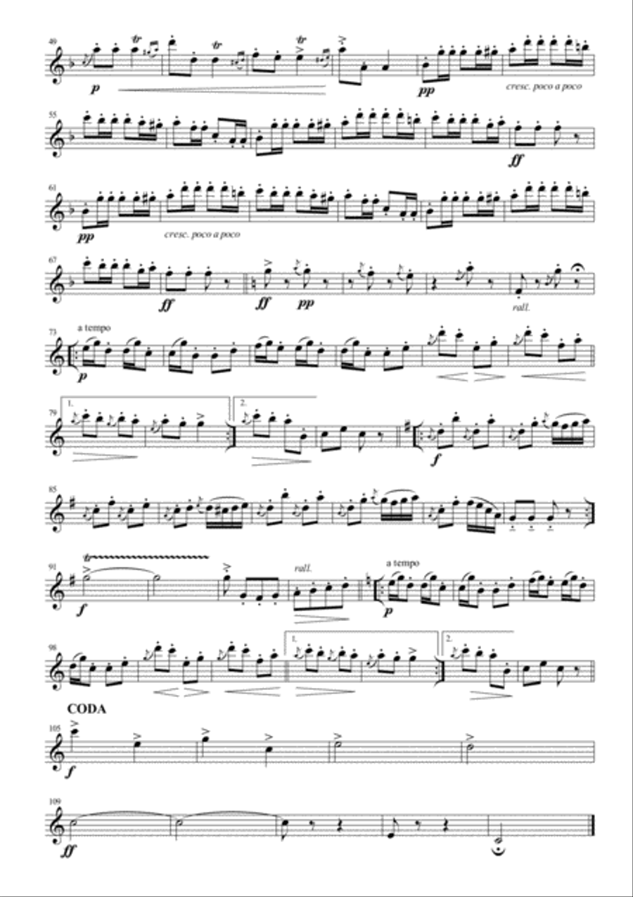 Annen-Polka for Clarinet Quartet Clarinet Quartet scores gallery preview page 2