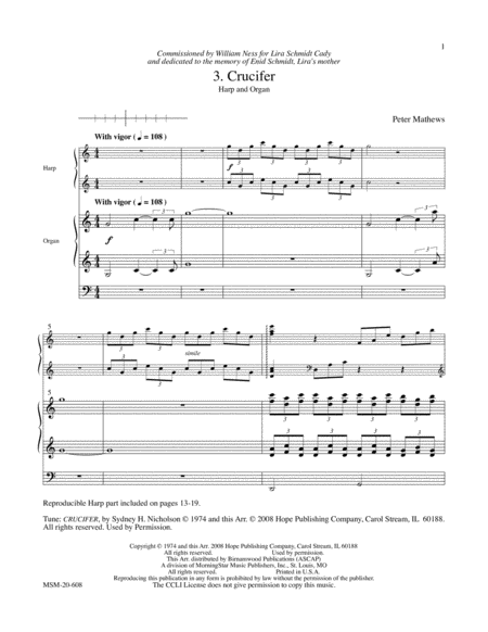 Crucifer No. 3 from Hymns for Harp and Organ (Downloadable) image number null