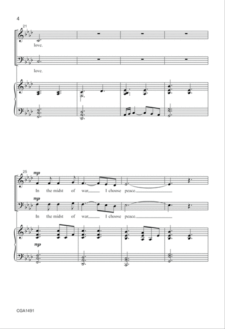 I Choose Love - SATB 4-Part scores gallery preview page 4