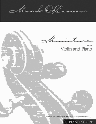 Book cover for Miniatures (piano score - violin and piano)
