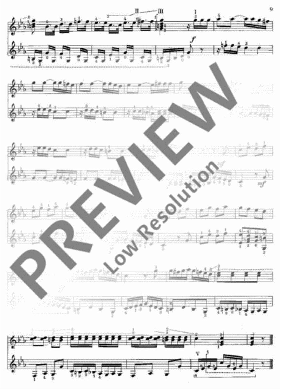 12 Duos Classical Guitar scores gallery preview page 10