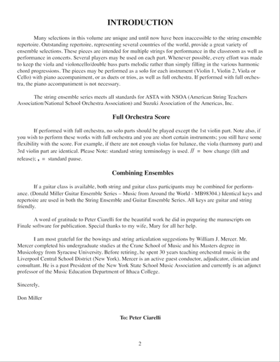 Music from Around the World for Solo and Ensemble, Viola/Violin 3 Violin scores gallery preview page 3