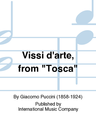 Book cover for Vissi D'Arte, From Tosca (I. & E.) (S.)