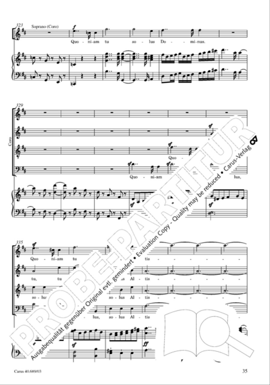 Missa solemnis Missa solemnis 4-Part scores gallery preview page 36