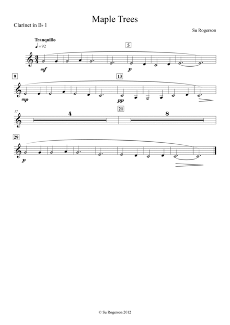Maple Trees Maple Trees Woodwind Quartet scores gallery preview page 5
