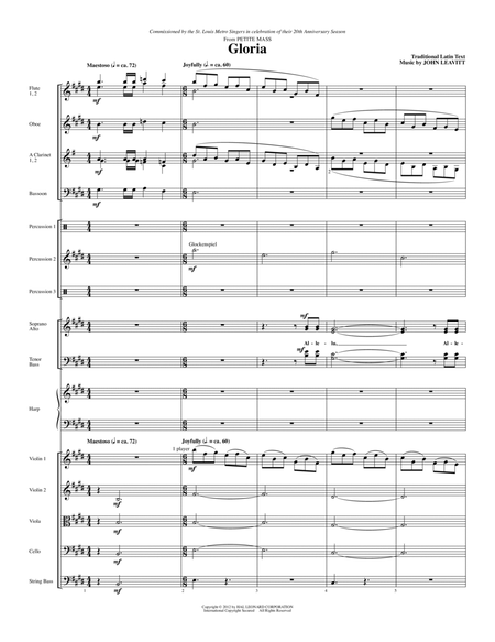 Gloria (from Petite Mass) - Full Score