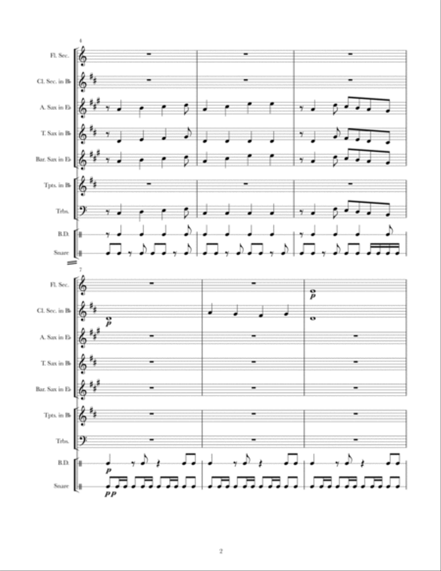 Grey Clouds and Silver Linings Concert Band scores gallery preview page 2