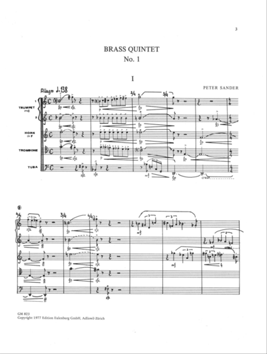 Brass quintet no. 1 Brass quintet no. 1 Brass Quintet scores gallery preview page 2