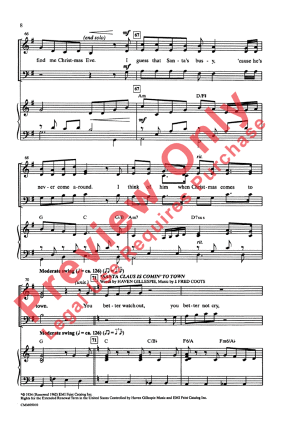 The Polar Express: A Choral Medley 3-Part scores gallery preview page 8