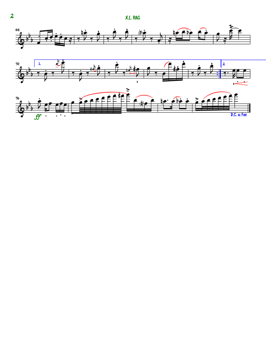 X.L. Rag (XL Rag) Woodwind Ensemble scores gallery preview page 6
