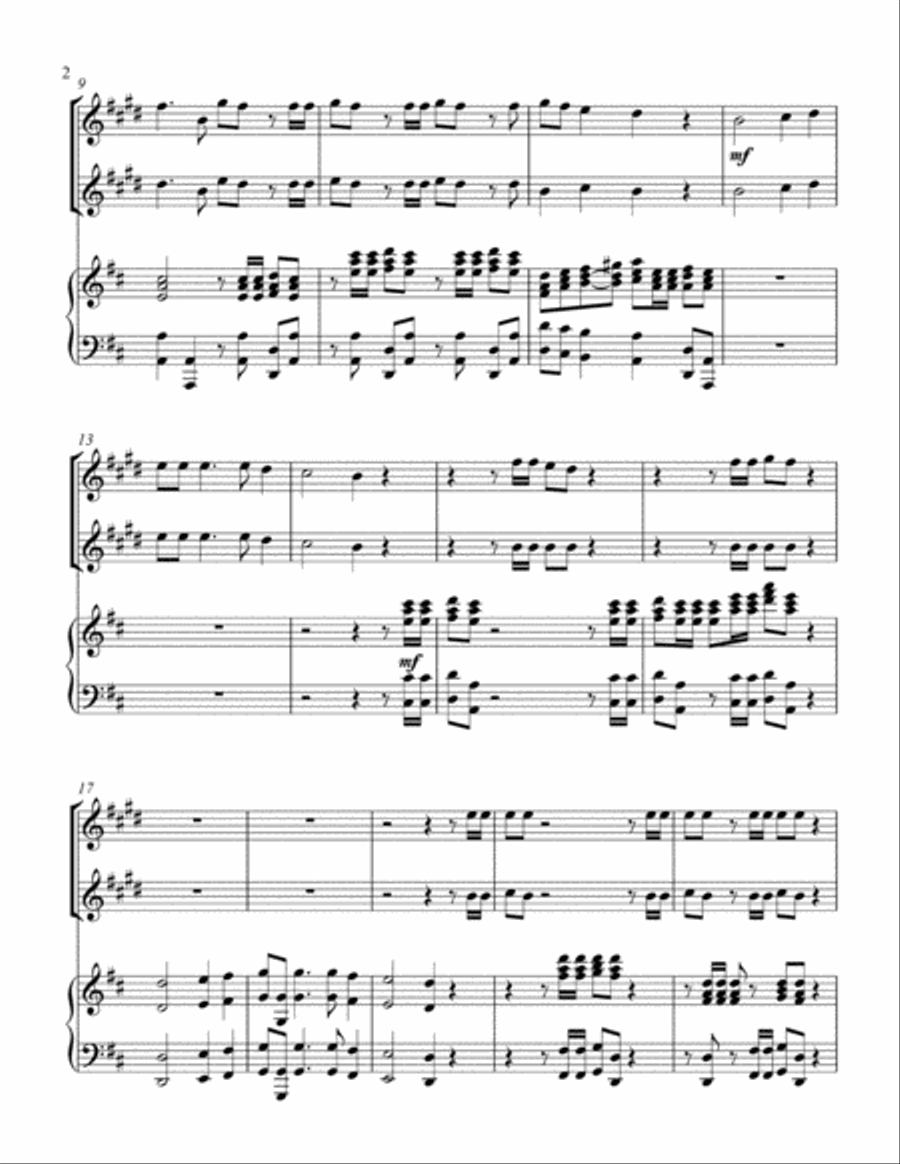 Hallelujah Chorus (treble Bb instrument duet) Choir scores gallery preview page 3