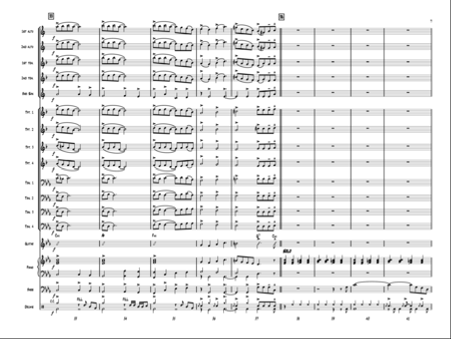 Carol of the Bells Jazz Ensemble scores gallery preview page 6