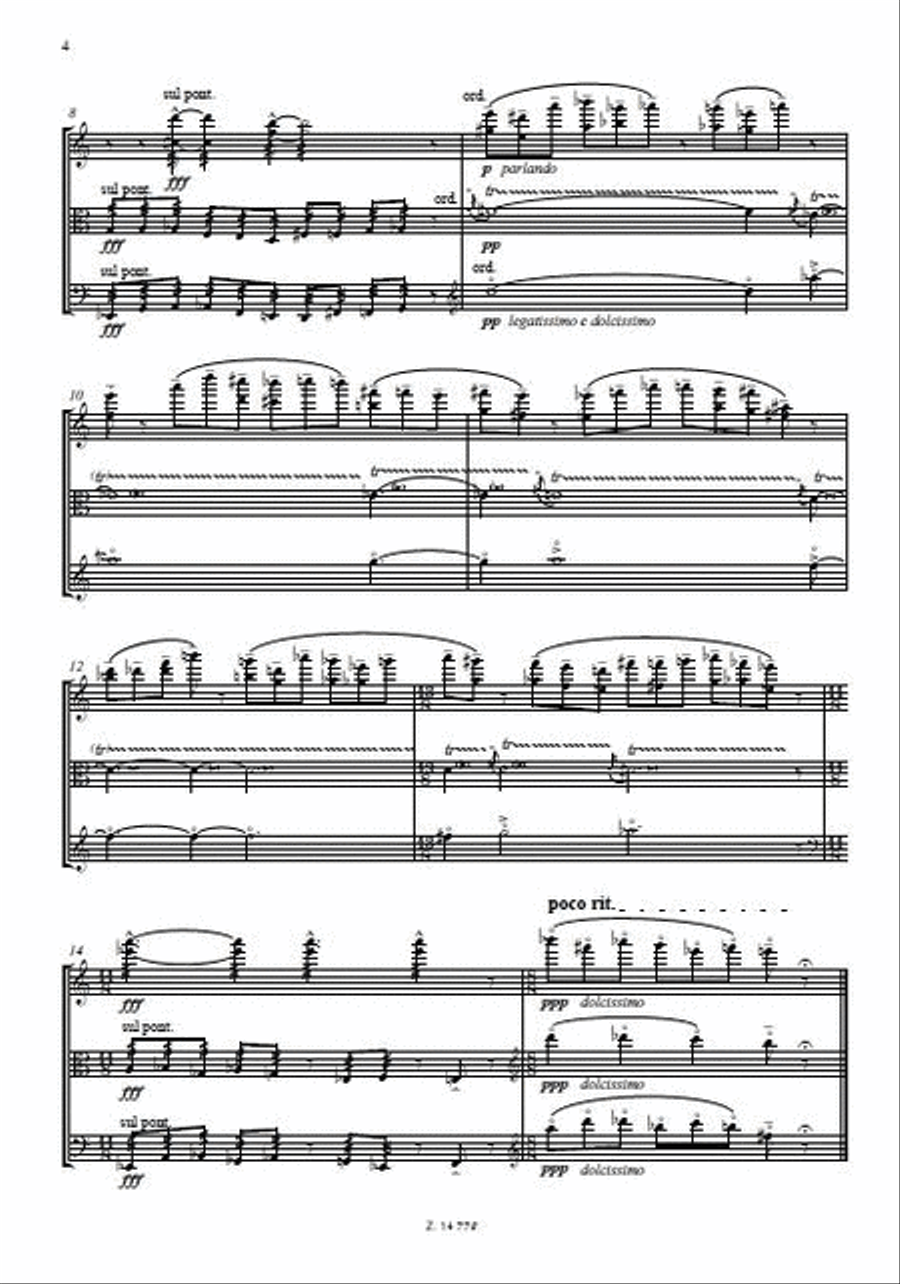 Preludium, Invocation, Postludium String Trio scores gallery preview page 2