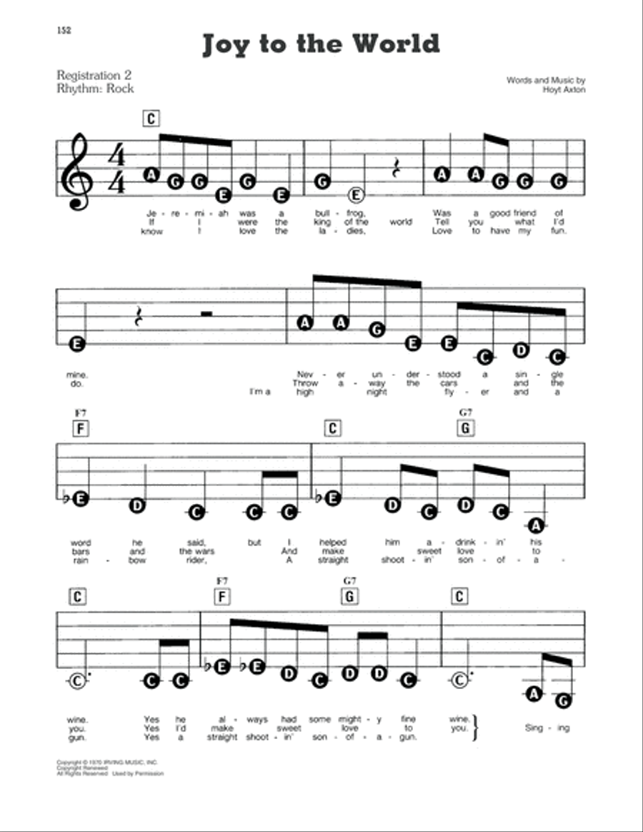 Joy To The World Electronic Keyboard scores gallery preview page 1
