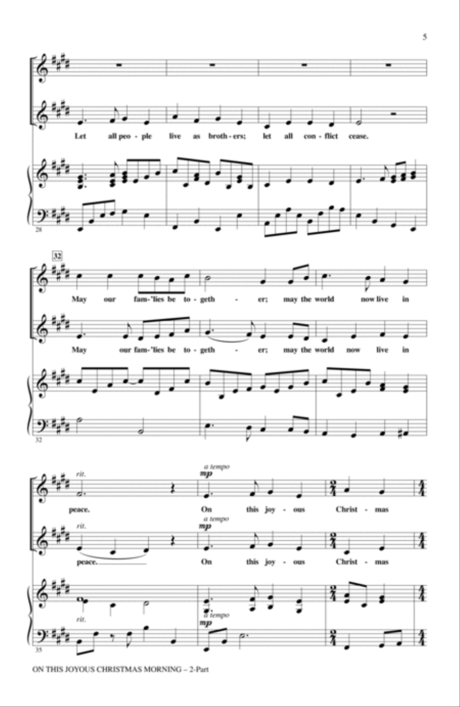 On This Joyous Christmas Morning 2-Part scores gallery preview page 4