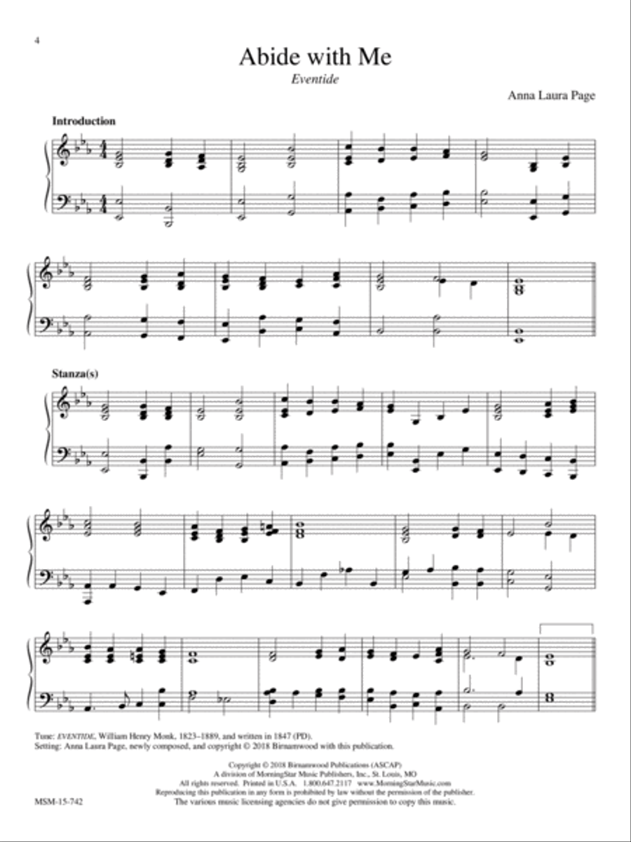 Abide with Me Piano Solo scores gallery preview page 1