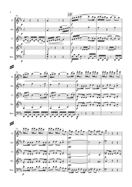 Debussy: Petite Suite Mvt.3 Menuet - wind quintet image number null