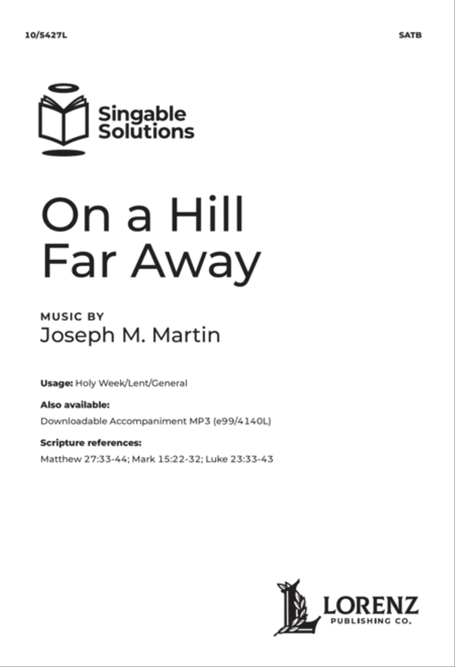 On a Hill Far Away 4-Part scores gallery preview page 1