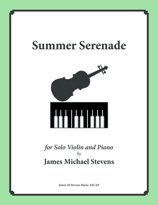 Book cover for Summer Serenade (Solo Violin & Piano)