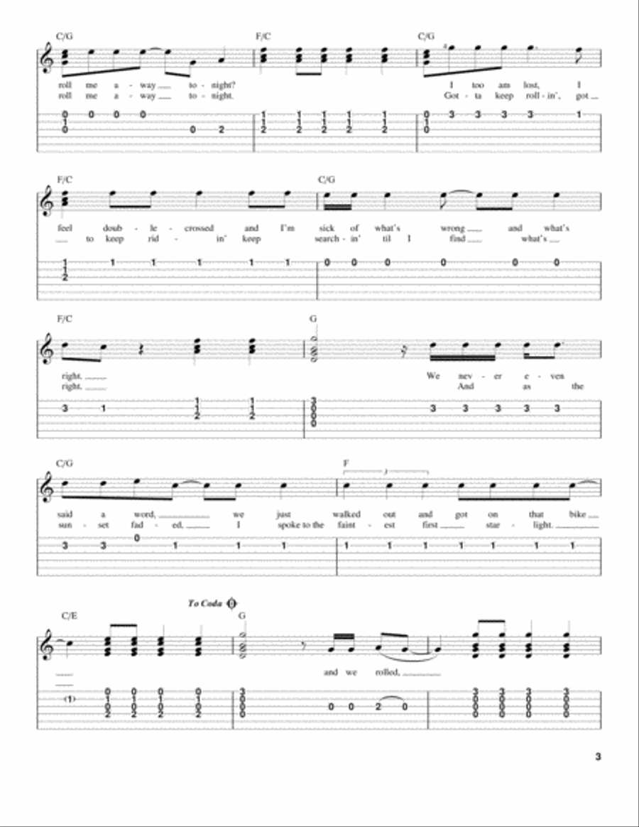 Roll Me Away Acoustic Guitar scores gallery preview page 3
