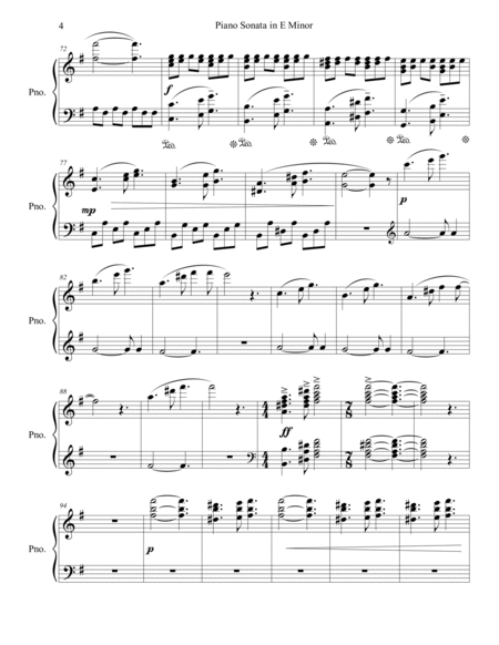 Piano Sonata in E Minor image number null