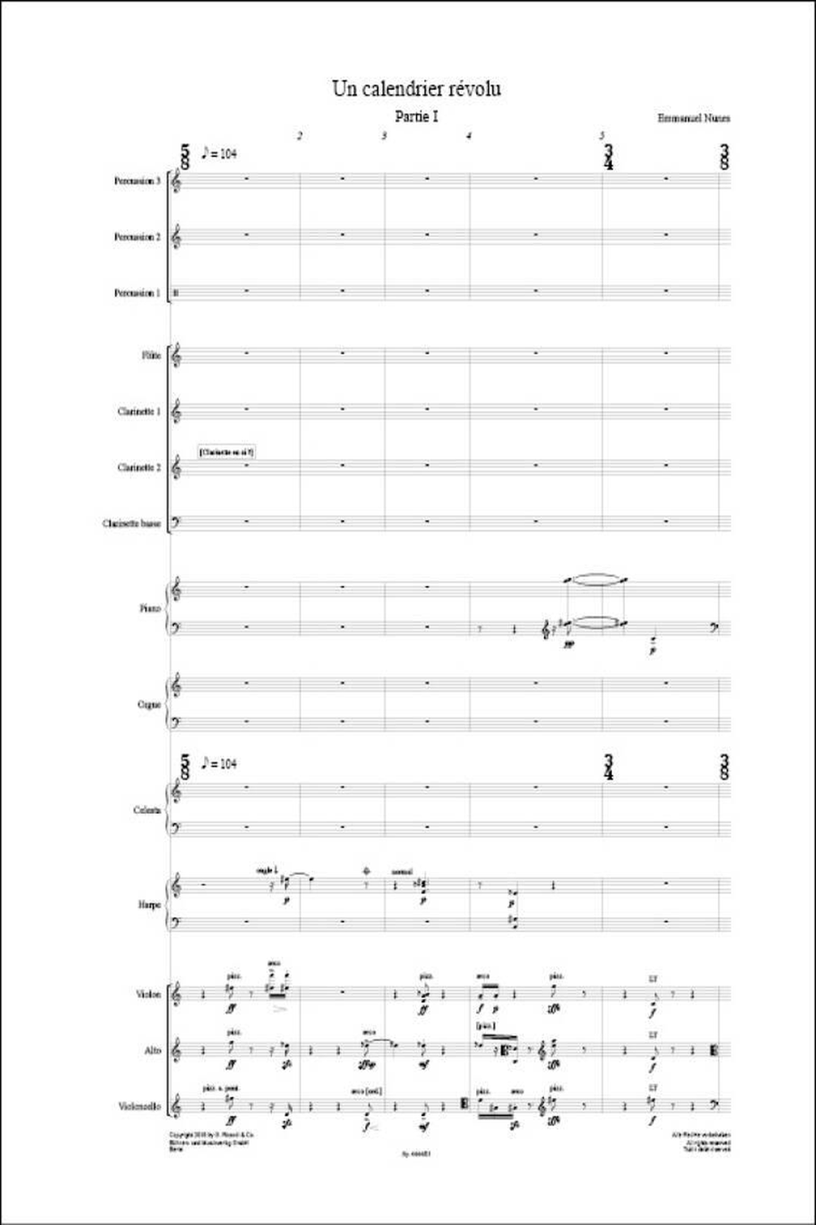 Un calendrier révolu Score scores gallery preview page 2