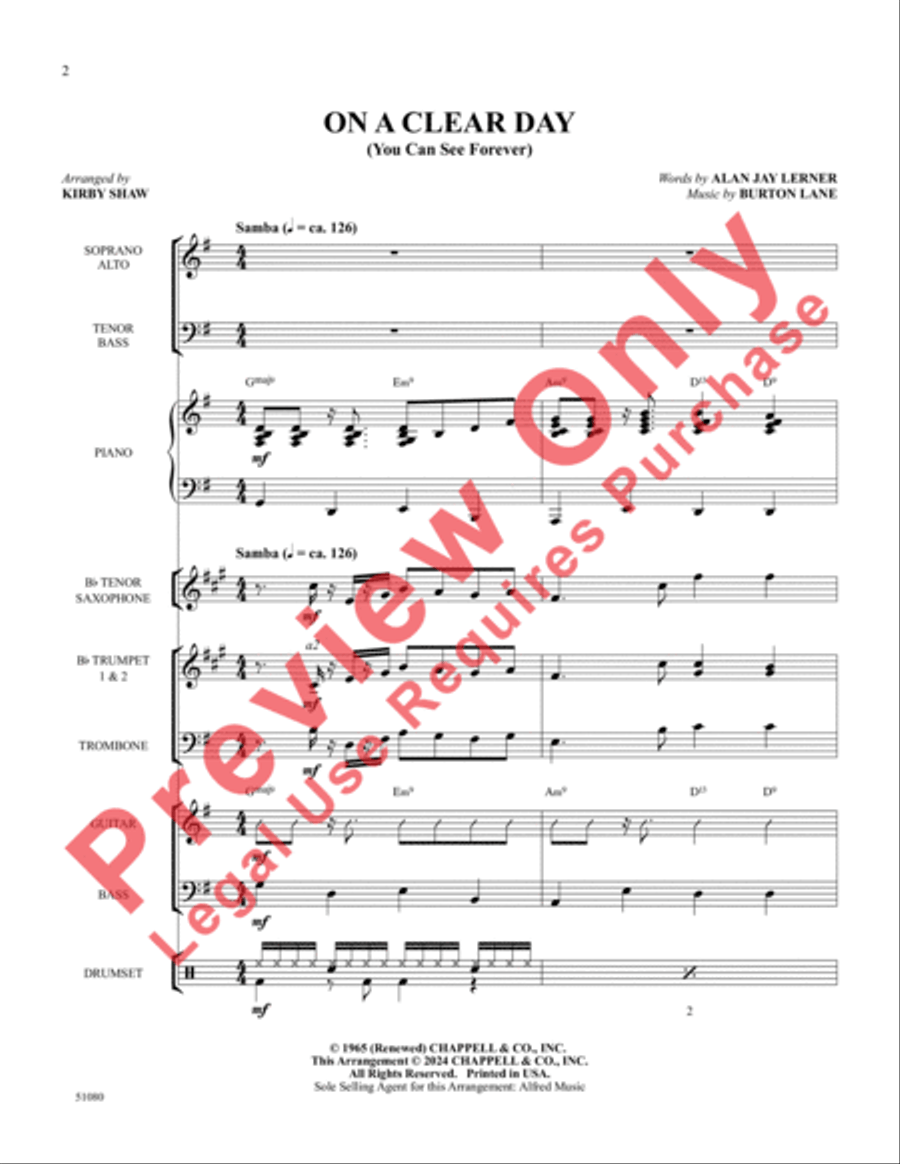 On a Clear Day On a Clear Day Choir scores gallery preview page 3