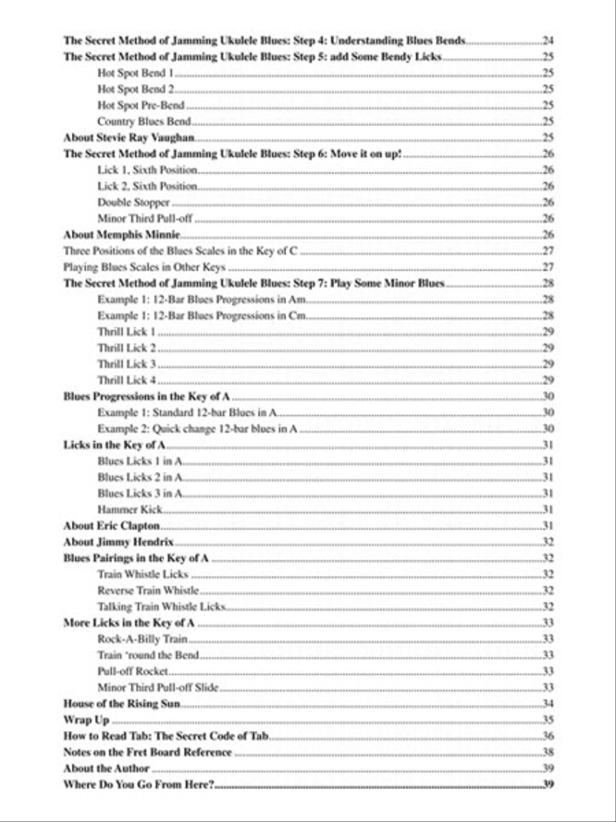 Kev's QuickStart Ukulele Blues Electric Guitar scores gallery preview page 4