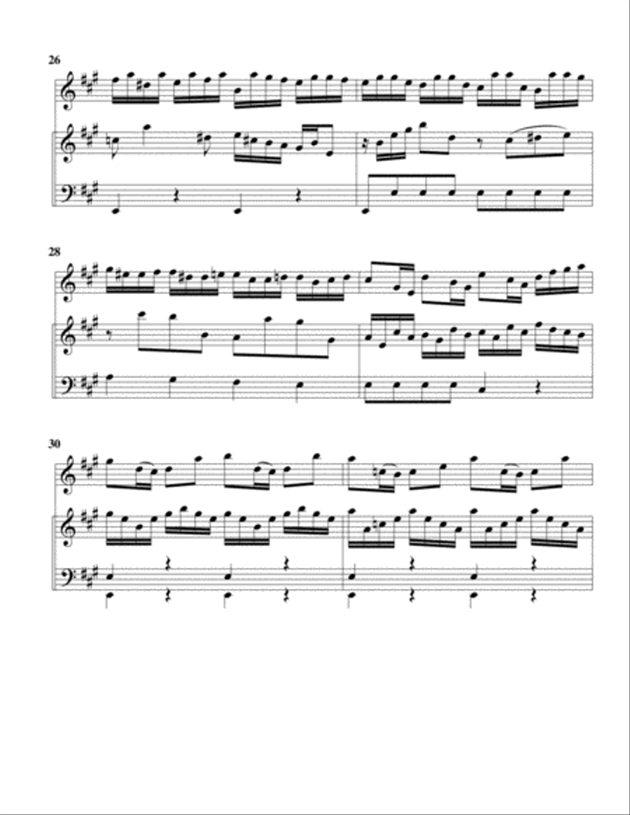 Suite, violin, harpsichord, BWV 1025, A major String Duet scores gallery preview page 6