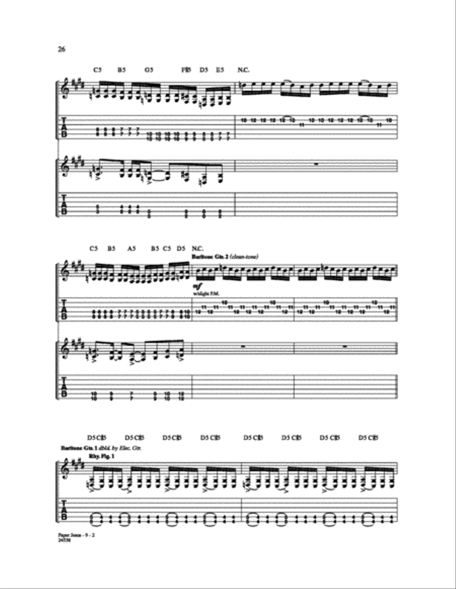 Paper Jesus Electric Guitar scores gallery preview page 2