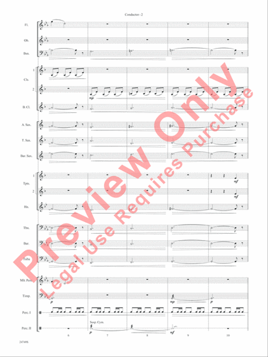 March of the Penguins, Opening Theme from The Harshest Place on Earth Concert Band scores gallery preview page 4