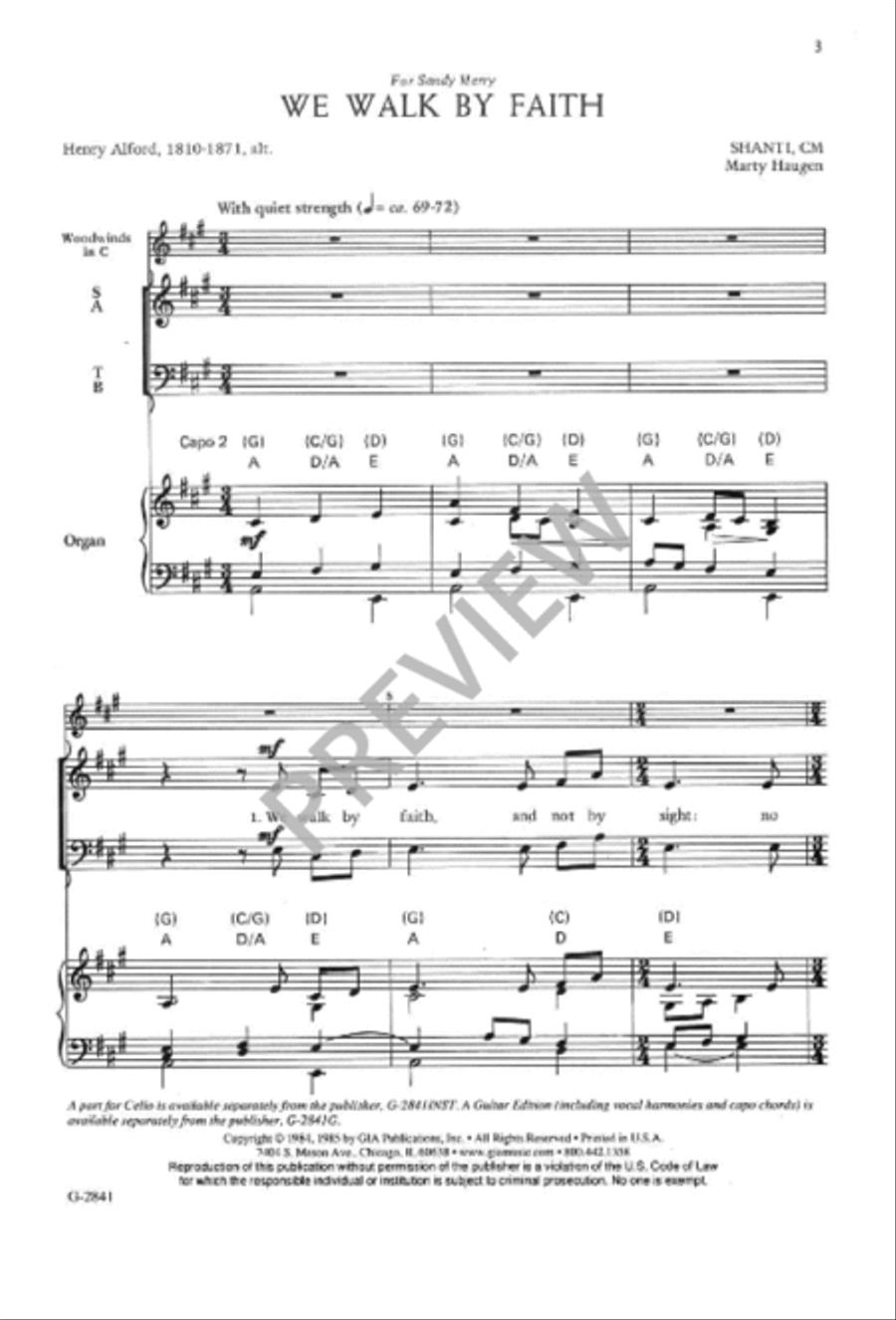 We Walk By Faith We Walk By Faith 4-Part scores gallery preview page 4