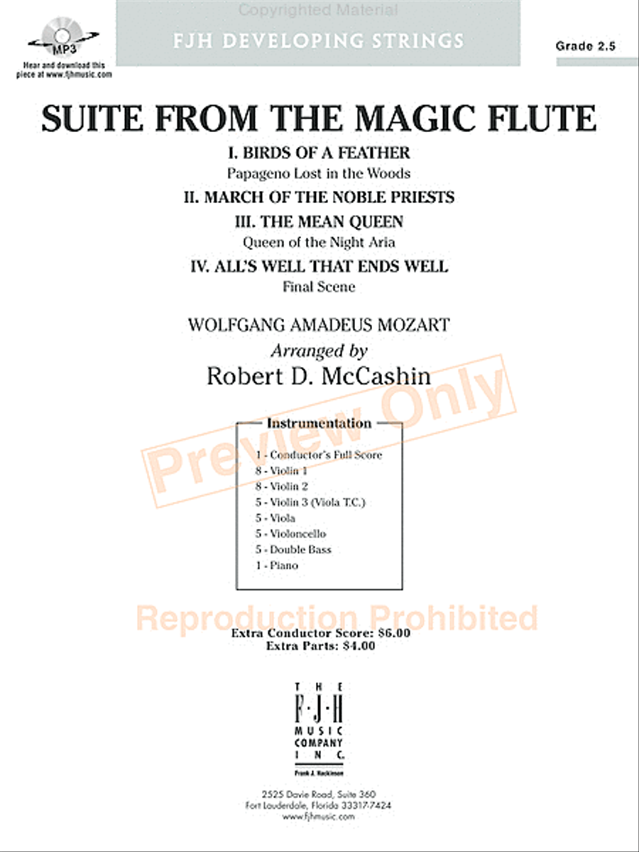 Suite from the Magic Flute String Orchestra scores gallery preview page 2
