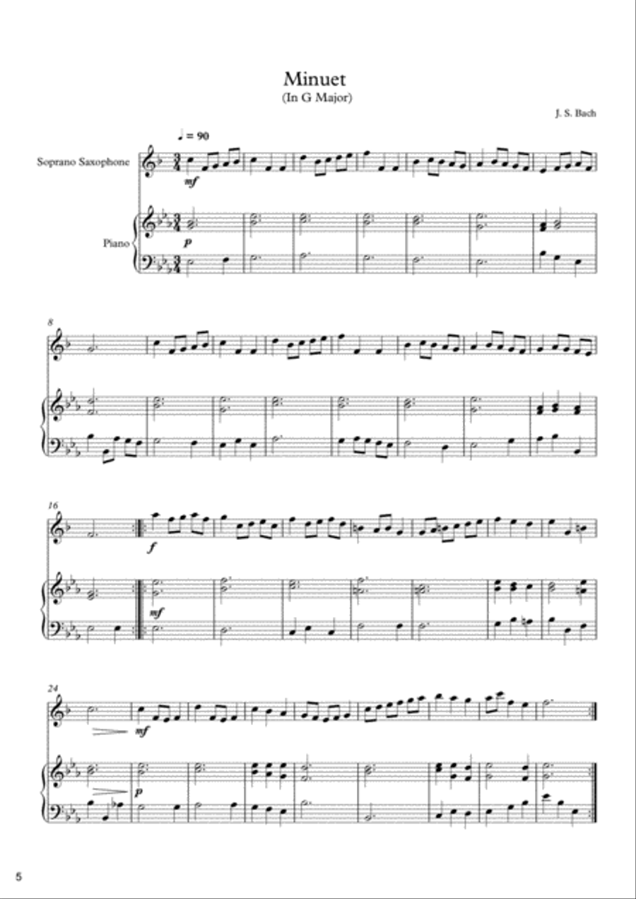 10 Wedding Songs For Soprano Saxophone & Piano Soprano Saxophone scores gallery preview page 6