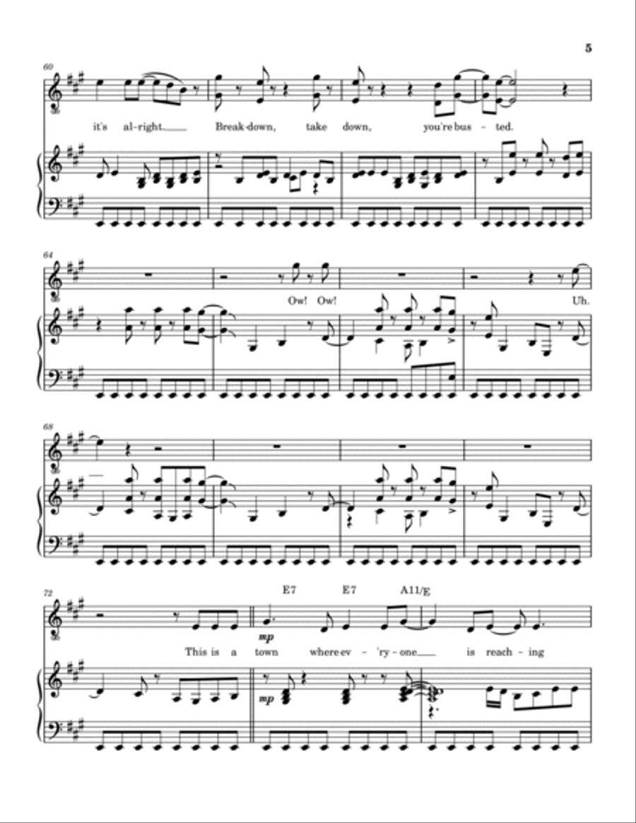 Shakedown Shakedown Piano, Vocal, Guitar scores gallery preview page 6