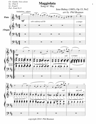 Maggiolata-Hubay-Flute/Organ