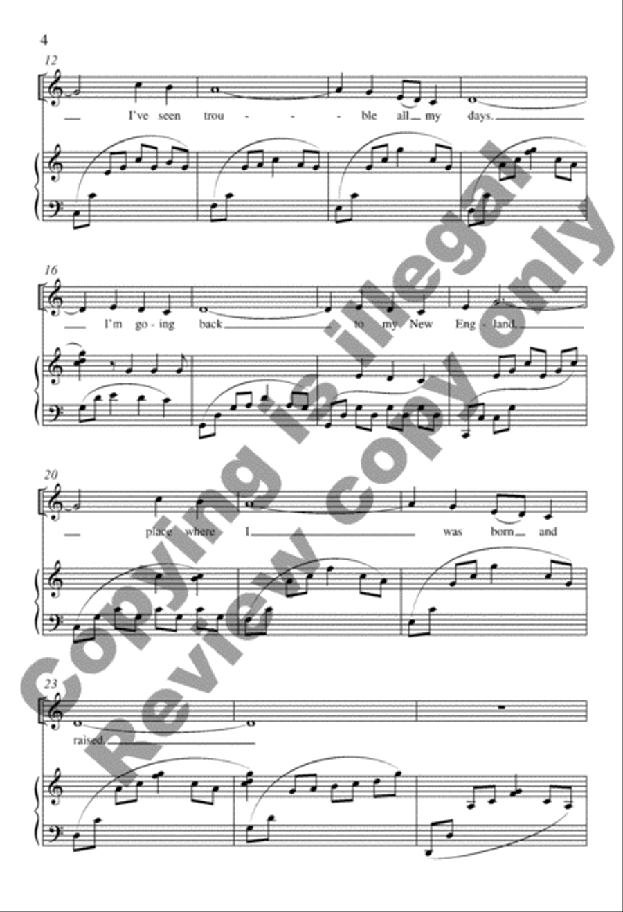 Maid of Constant Sorrow 4-Part scores gallery preview page 4